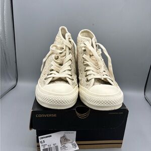 Converse Chuck Taylor ALL STAR Hi PARCHMENT [551553C] Sequin BEIGE